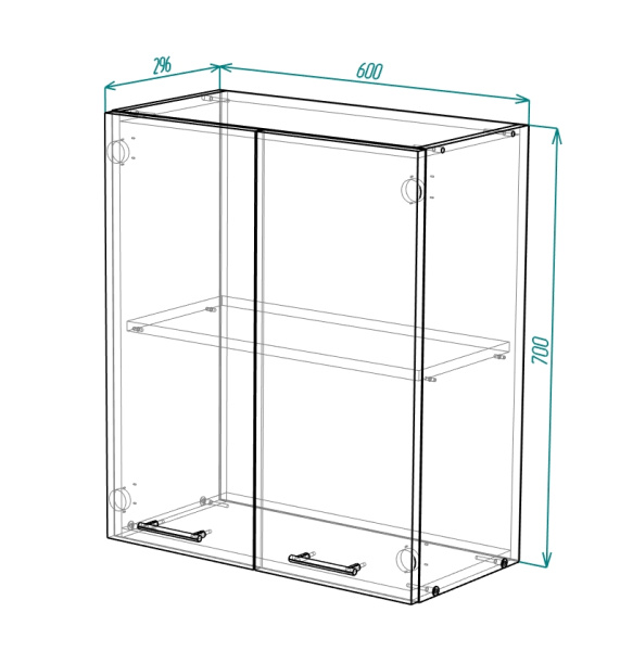 Шкаф-сушка навесной на 600 МДФ глянец