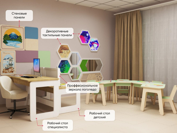 Комплект оборудования для универсального кабинета Логопеда и Психолога 20 м2