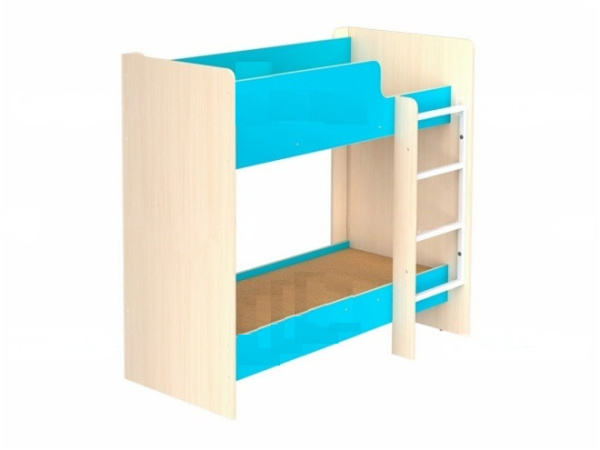 Кровать двухъярусная для детских садов цветная