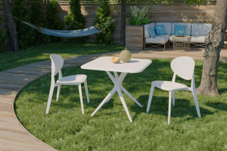 Пластиковый стол SHT-TU30/TT30 83/83 бежевый