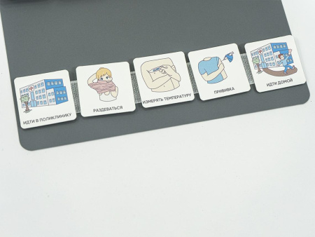 Коммуникативная книга с карточками PECS/ПЭКС (Большая) серый