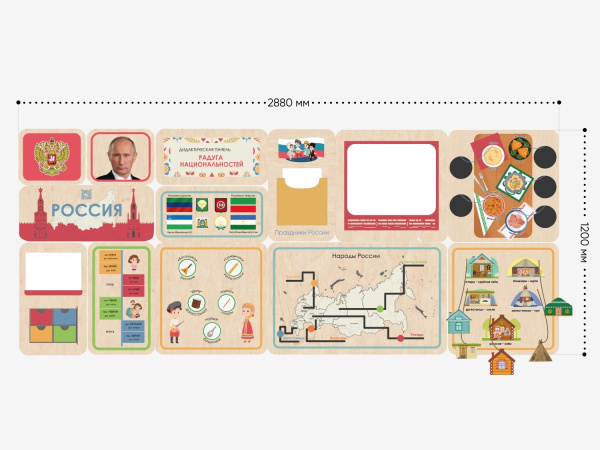 «Радуга национальностей» - Дидактическая настенная панель