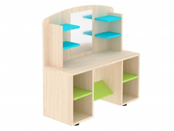 Игровой модуль "Парикмахерская" для детского сада дуб молочный цветной