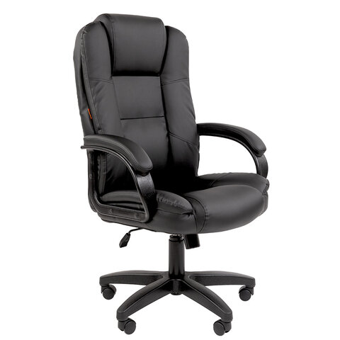 Кресло офисное Chairman CH 600 LT, экокожа, черное
