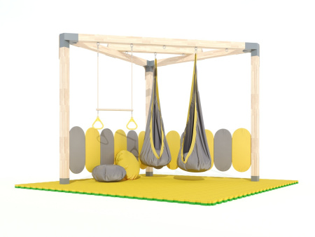 Угловой спортивно-игровой комплекс «Сенсорум» для сенсомоторной интеграции и нейрокоррекции.